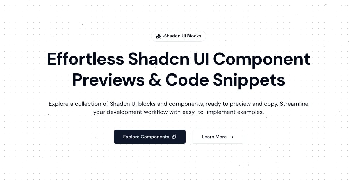 Shadcn UI Blocks